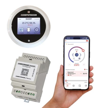 Програматор Computherm B400RF з WiFi тижневий (бездротовий) сенсорний - 1