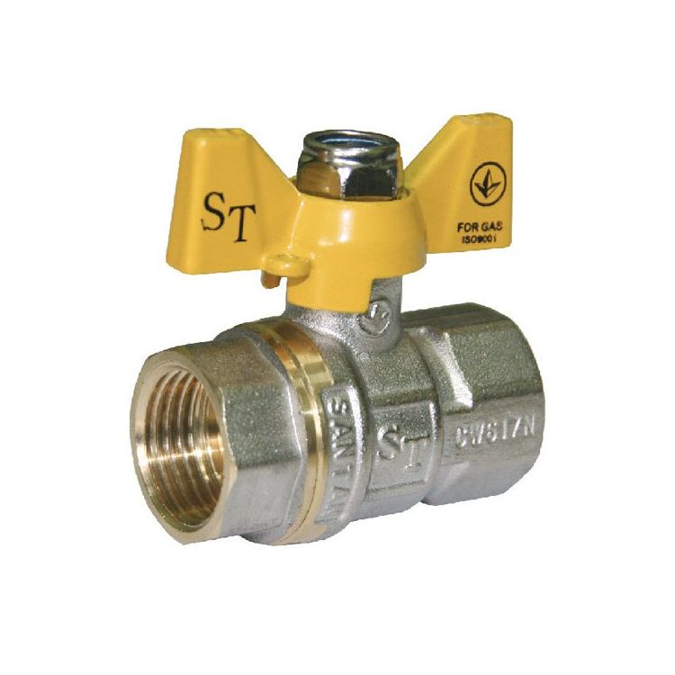 Кран кульовий газовий SANTAN 1&amp;quot; Professional метелик внутрішня/внутрішня - 1