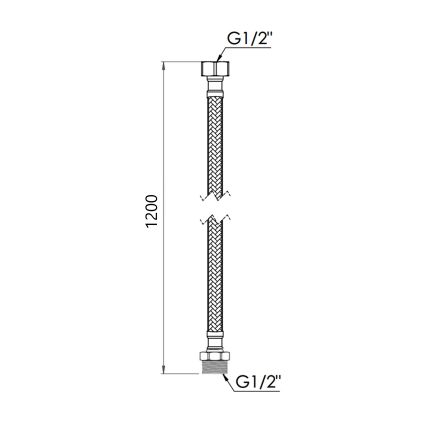 SD FORTE Шланг для води, NYLON 120 см гш SF392W120 - 2