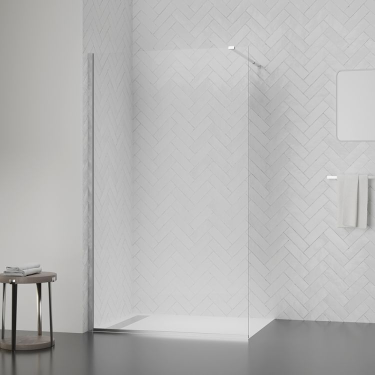 Душова перегородка Qtap Walk-In Standard CRM2011.C8 110х200 см, скло Clear 8 мм, покриття CalcLess - 6