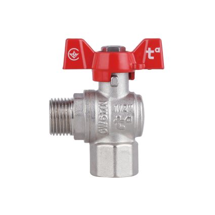 Кран кульовий SD Forte 1/2&amp;quot; ВН для води кутовий (метелик) - 4