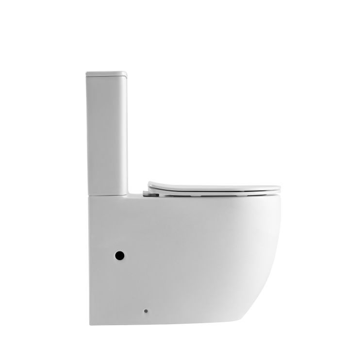 Унітаз підлоговий Qtap Robin New Ultra Quiet безобідковий з сидінням Soft-close WHITE QT13226083AW - 3