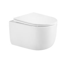 Унитаз подвесной Taurus Ultra Quiet QT2433084EUQW, гор.вып., сиденья Slim Duroplast White Q-tap
