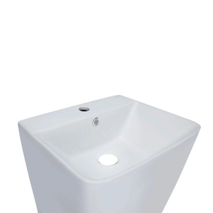 Комплект Qtap Tern: Раковина напольная моноблок 440х380х830 мм White + Донный клапан PU02O - 4