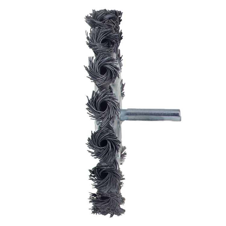 Щетка проволочная дискообразная Ø100мм хвостовик Ø6мм (стальная витая) Sigma (9023101) - 4