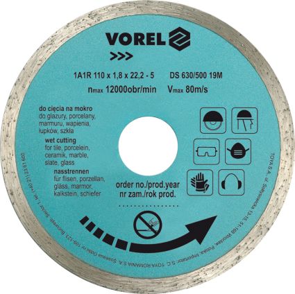 Диск відрізний алмазний VOREL Ø=125 мм 08732 - 1