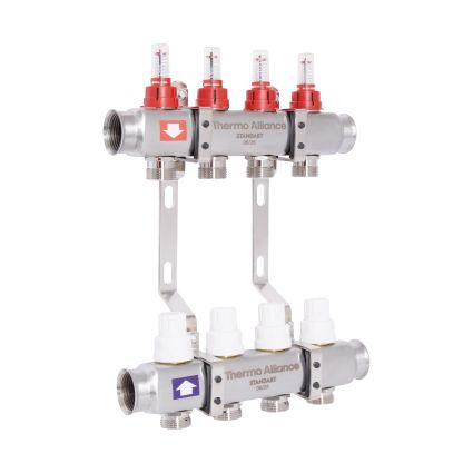 Колектор з витратомірами SD Plus 1&amp;quot; на 4 виходи нерж. - 3