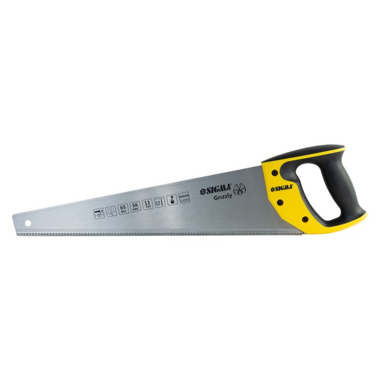 Ножівка по дереву 450мм 11TPI Grizzly Sigma (4400881) - 2