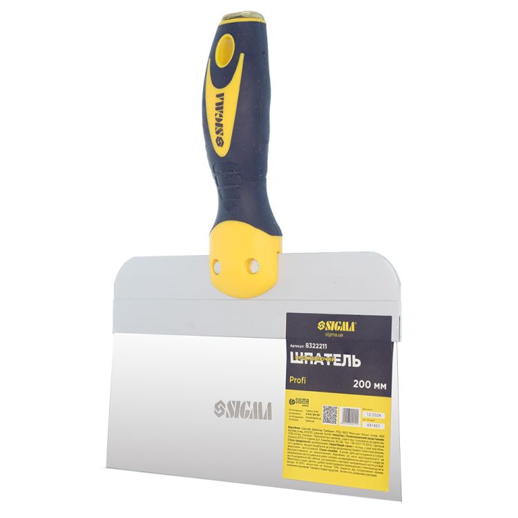Шпатель нержавіючий Profi 200мм Sigma (8322211) - 6