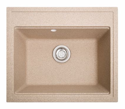 Мийка SOLID Gross 600*520 пісок зі штучного каменю, з сіфоном - 1