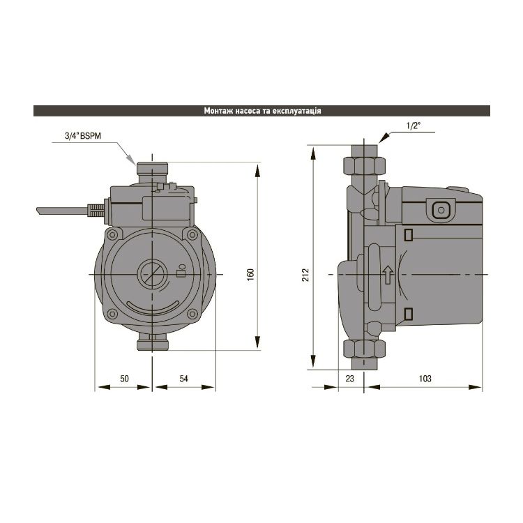 Насос підвищення тиску PTS15-11,Ø1/2&amp;quot;,120Вт, 45л/хв Optima - 4