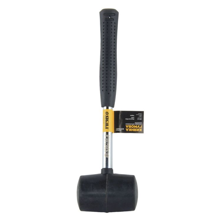 Киянка резиновая чёрная 225г металлическая обрезиненная рукоятка SIGMA (4317461) - 1