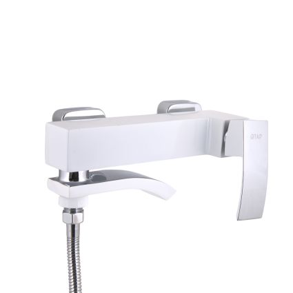 Змішувач для ванни Qtap Swan Cascada з поворотним виливом (з душовим гарнітуром) QTSWA260CRW45569 Chrome/White - 4