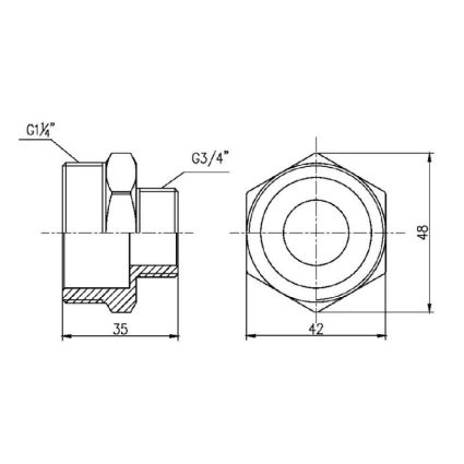 Ниппель редукционный SD Forte 1&amp;quot; 1/4х3/4&amp;quot; - 2
