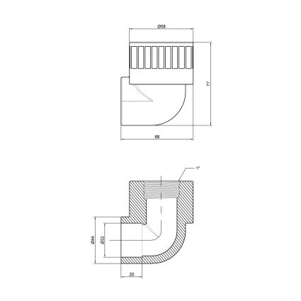 Уголок PPR Thermo Alliance 32х1&amp;quot; ВР - 2