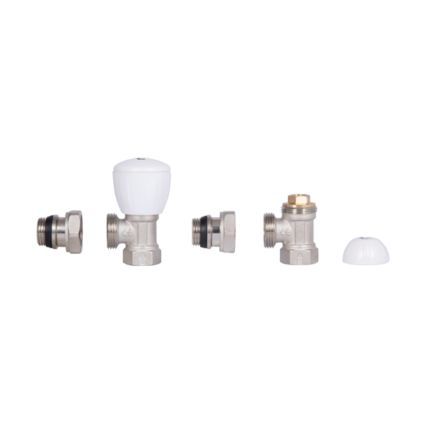 Комплект радіаторних кранів Thermo Alliance Standart 1/2&amp;quot; ВН кутовий TAS232W15 - 5