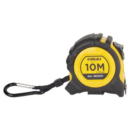 Рулетка магнитная обрезиненная Advanced нейлоновое покрытие 10м×25мм SIGMA (3823201) - 4