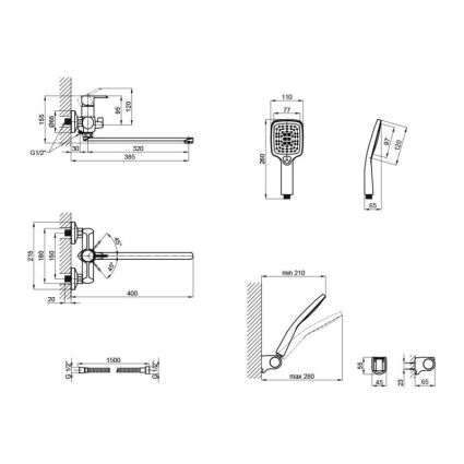 Змішувач для ванни Qtap Grand WHI 005 - 2