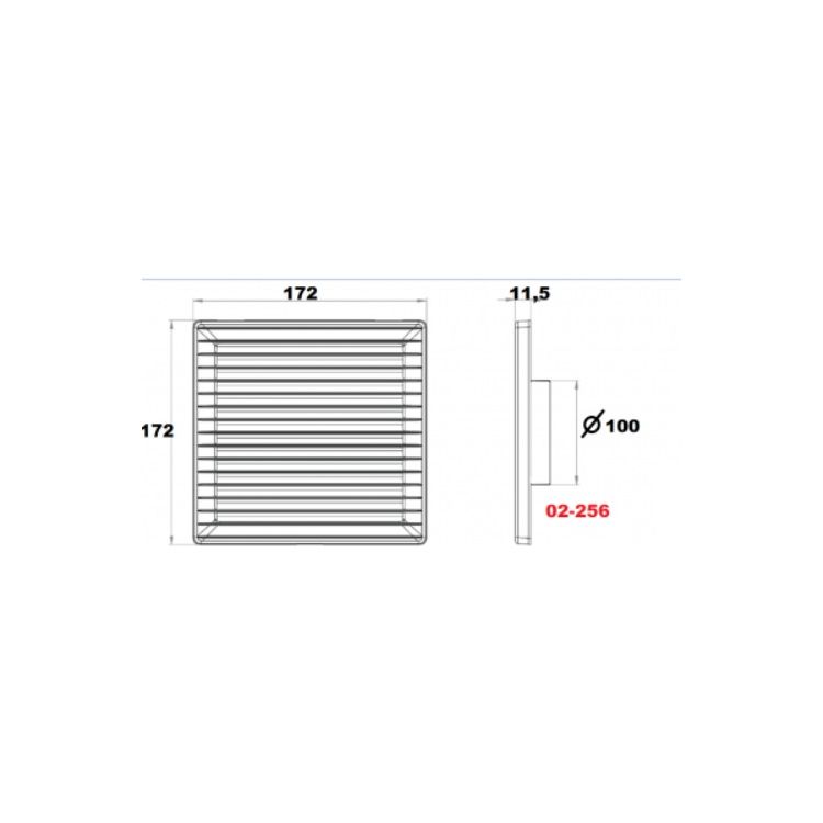 Решітка airRoxy KzZ 170x170 100 white (02-307) - 4