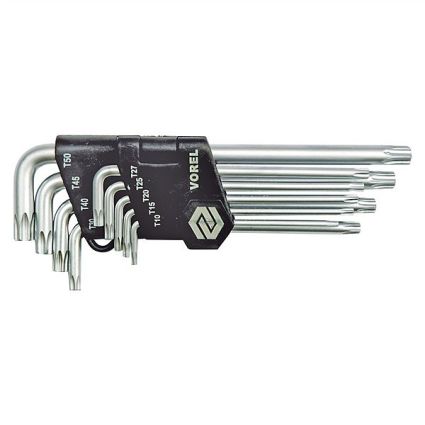 Набор ключей Vorel Torx Т10-Т50 9 шт 56478 - 1
