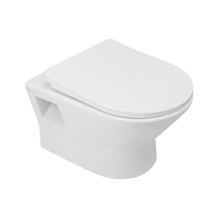 Qtap Lark унитаз подвесной Rimless сиденье Slim Duroplast/ Soft-close/ Quick relase 505х370х360mm WH - 1