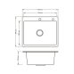 Кухонна мийка Lidz H6050G 3.0 / 0.8 мм Brush Grey (LDH6050GPVD3008) - 2