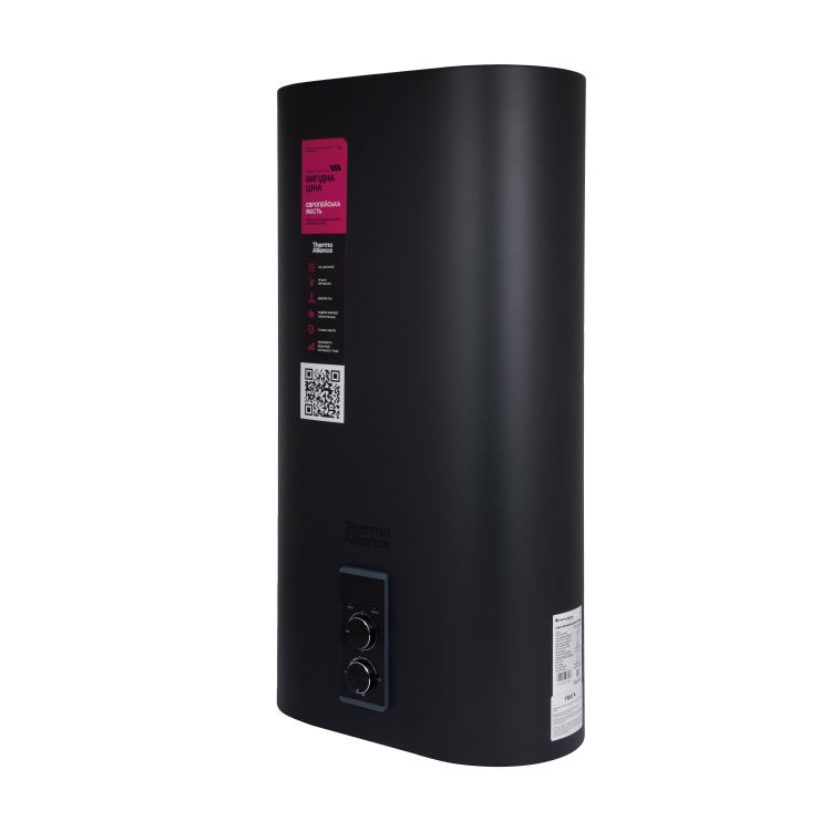Водонагрівач електричний Thermo Alliance 50 л Чорний, плоский вертикальний, мокрий ТЕН 2 кВт (0,8+1,2) DT50V20G(PD)/2В - 4