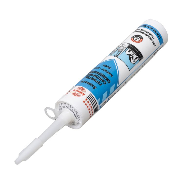Герметик силіконовий санітарний білий 280мл (310г) ОАЕ ASMACO (2732221) - 7