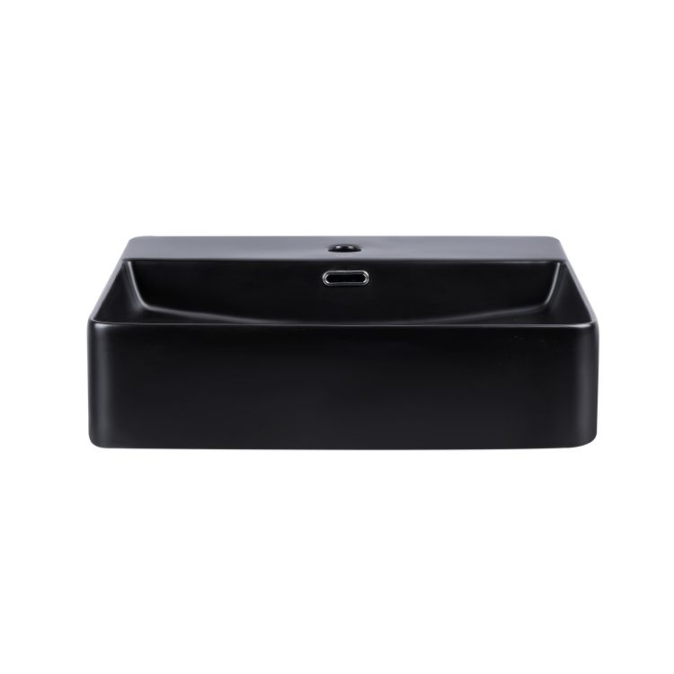 Раковина Qtap Nando LT 500х420х130 Matt black QT12116146AMB - 3