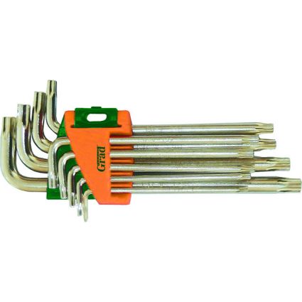 Ключи TORX 9шт T10-T50мм CrV (средние с отвер) Grad (4022285) - 1