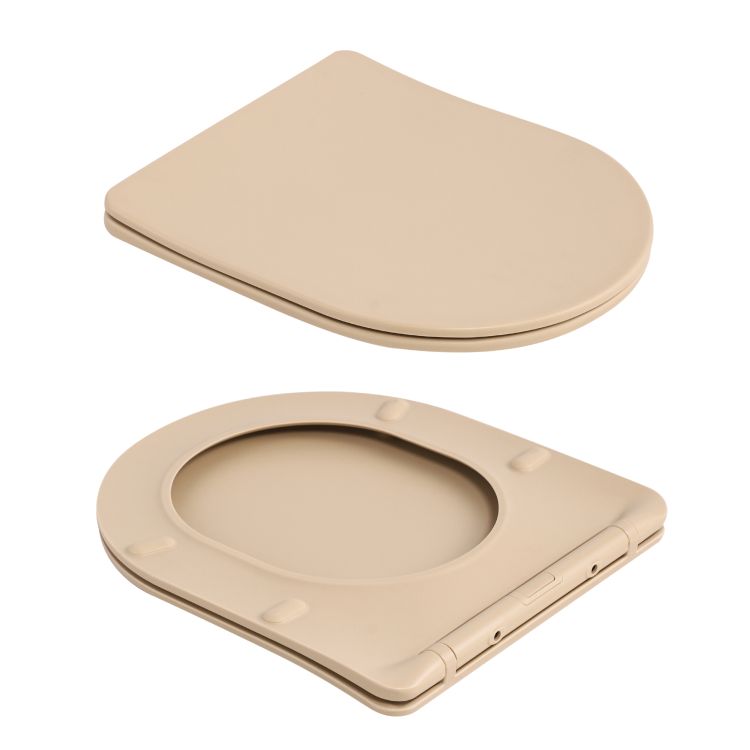 Унітаз підвісний Qtap Robin Ultra Quiet 520×365×340 мм, Beige, з сидінням Slim Duroplast / Soft-close / Quick Release QTROB26SB48997 - 8