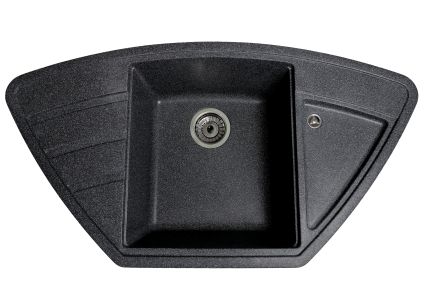 Мойка SOLID Craft 980*510 антрацит из искусственного камня, с сіфоном - 1