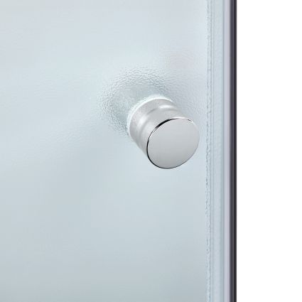 Душова кабіна Latwa SC90x90.SAT.MID.FR полукругла, скло Frost 4 мм + Душовий піддон KAPIELKA ST90x90x26, з панеллю Lidz - 5