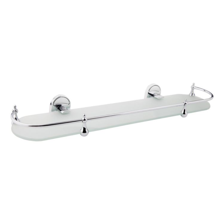 Скляна полиця з обмежувачем Lidz CRG 52х16 см LIDZCRG1140902 - 1