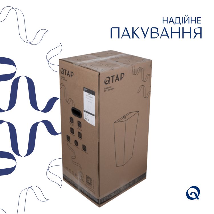 Раковина напольная моноблок Qtap Tern 440х380х830mm White QT1711G302WN - 7