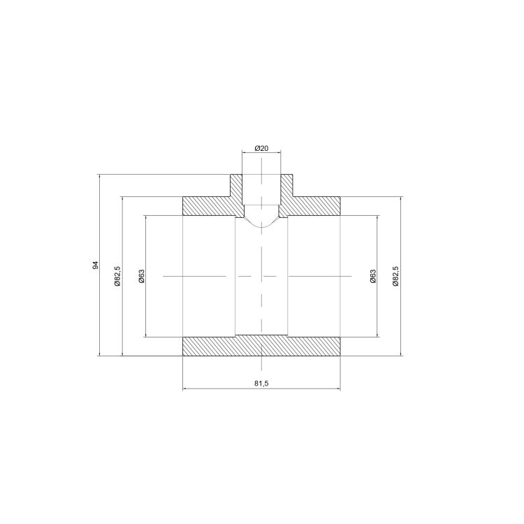 Трійник PPR Thermo Alliance 63х20х63 - 2