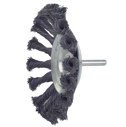 Щетка проволочная конусообразная Ø115мм хвостовик Ø6мм (стальная витая) Sigma (9025111) - 2