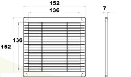 Решітка airRoxy 150x150 grey (02-317) - 2