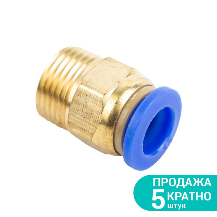 Штуцер цанговий (прямий) Ø10*10мм МТ 3/8&amp;quot; Sigma (7026941) - 1