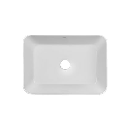 Раковина накладная Qtap Virgo N прямоугольная без донного клапана WHITE QT18116308W - 1
