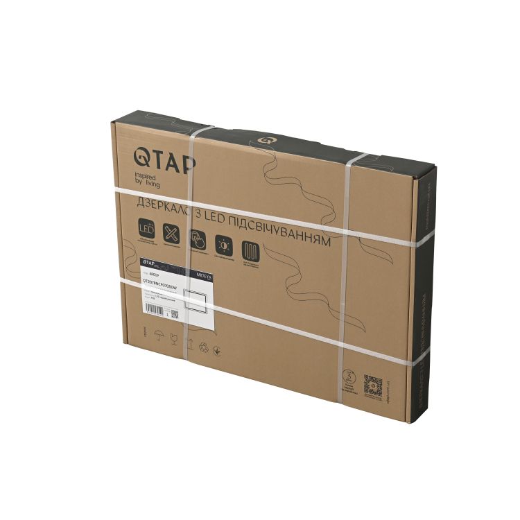 Дзеркало Qtap Mideya (DC-F614) 700х500 з LED-підсвічуванням Touch, з антизапотіванням, димером, рег. яскравості QT2078NCF07050W - 9
