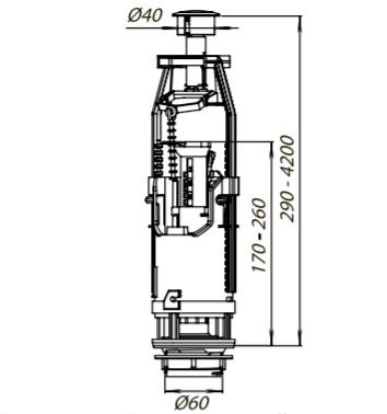 Спускная арматура АС-05 кнопка - 2