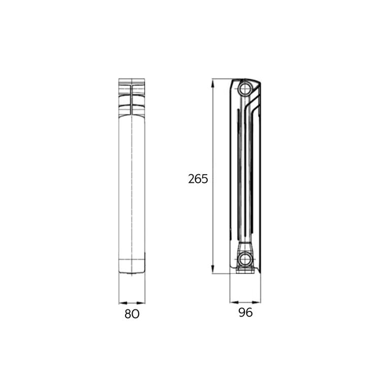 Радиатор биметаллический Bi-Ferrum 200/96 0,81 кг Thermo Alliance - 2