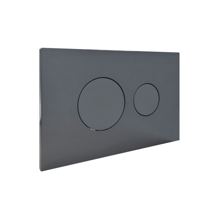 Клавіша змиву Qtap Standard 152x236x28 мм, Gunmetal Black, кругла QTSTD164GMB51271 - 3