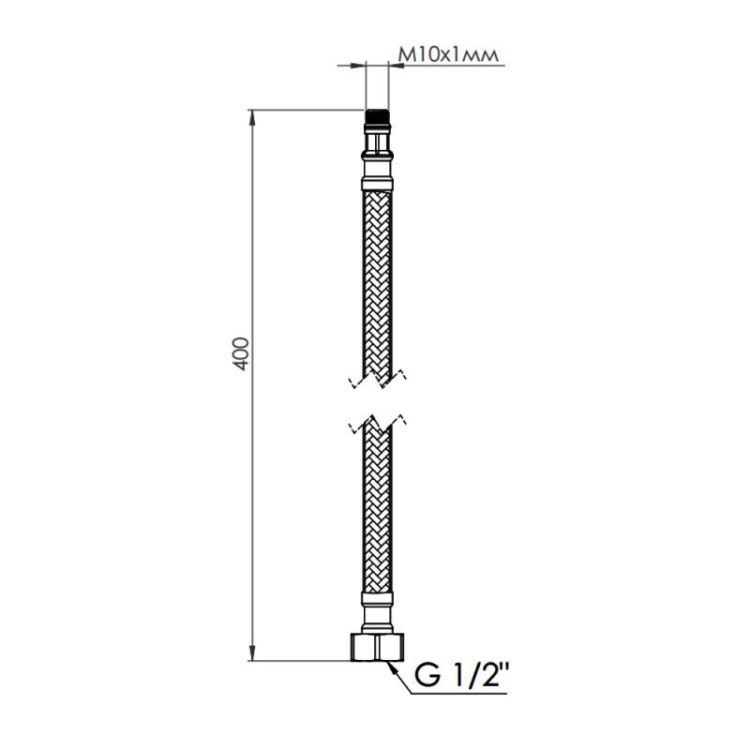 SD FORTE Шланг для води, NYLON М10*40 см (пара) SF390W40 - 2