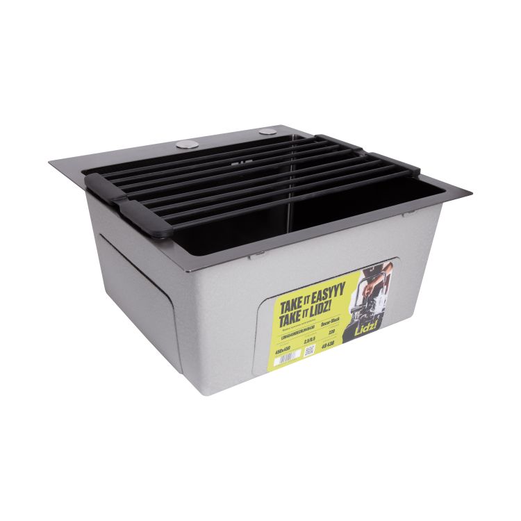 Сушарка на кухонну мийку з присоскою Lidz Acsis LA09 Black, кругла основа, для посуду 440х234 мм LDACSLA09BLM49777 - 6