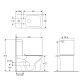 BILOVEC Rimless компакт пристінний 60,5*34*81 см, г / в, бачок з нижнім підведенням 3/4, 5 л Геберит, сидіння тверде slow-closing - 2