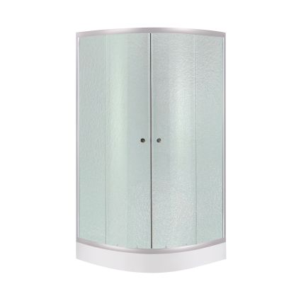 Душова кабіна Lidz Latwa SC80x80.SAT.LOW.FR, скло Frost 4 мм + піддон Kupala - 1