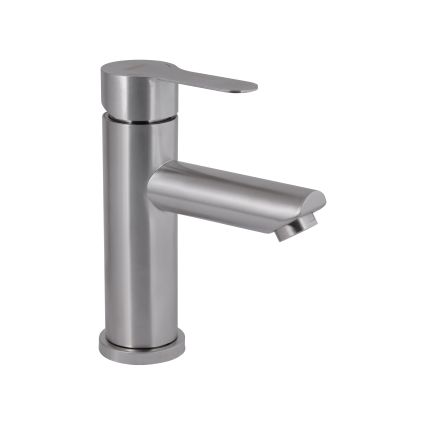 Змішувач для раковини Brinex Pure 001F низький Nickel BRIPUR001FNKL - 1