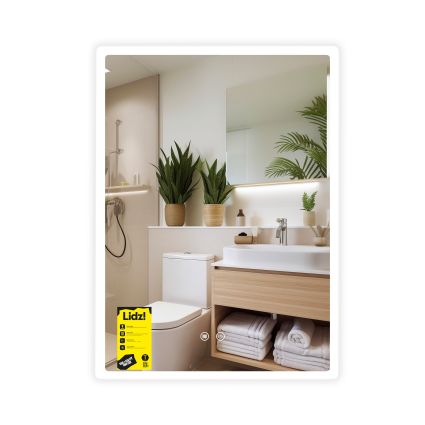 Дзеркало Lidz Orion (OR2) 600х800 з LED-підсвічуванням Touch, з антизапотіванням, з димером, рег. яскравості LDOR60080049292 - 1